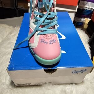 Freestyle Kids Sneakers - Pink and Teal